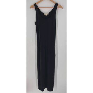 Michael Kors Dress Women's Small Black Sleeveless Maxi Dress Elastic Waist Slits